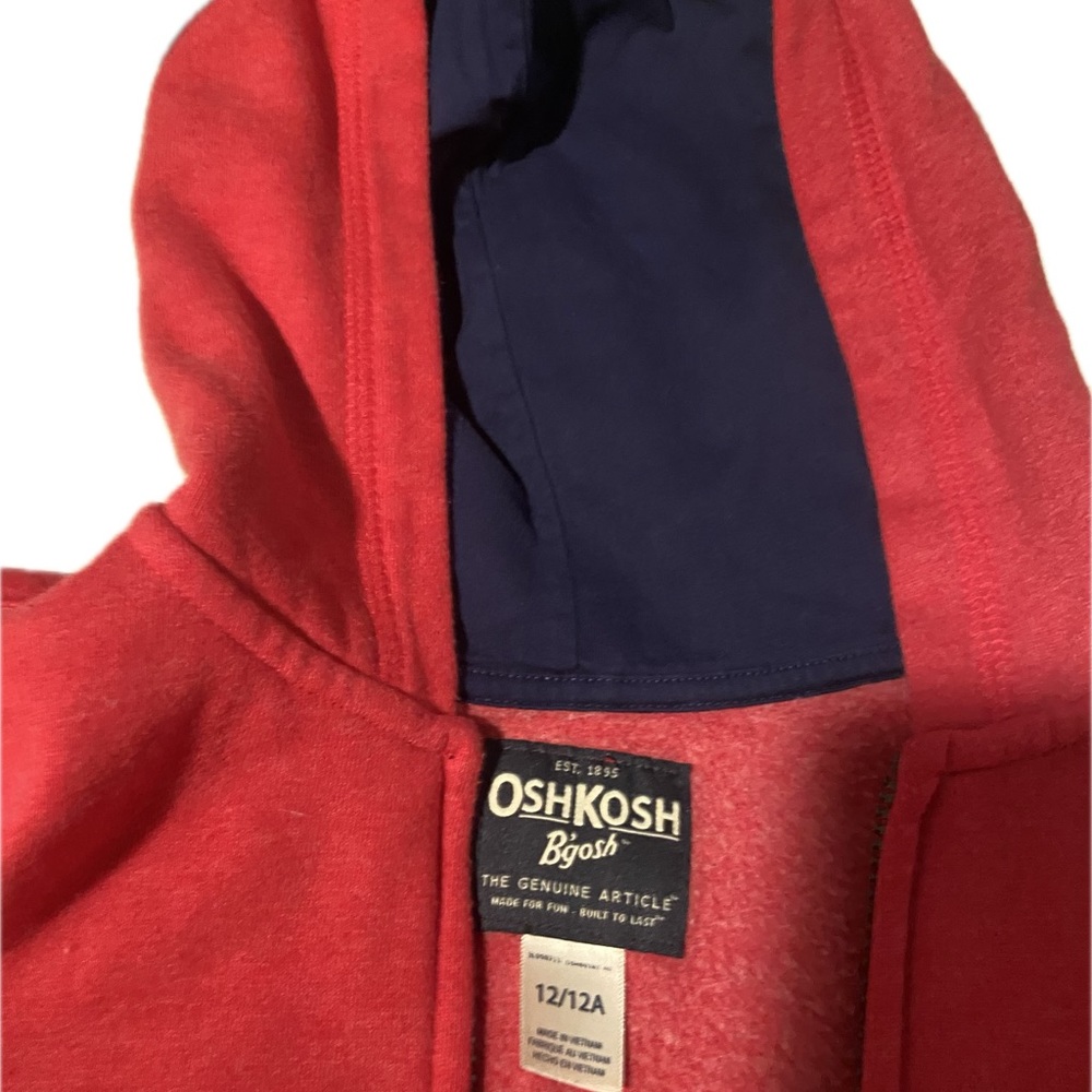 2 Jackets/hoodies Osh kosh red hoodie and Nike design jacket